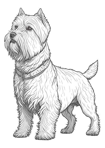 Premium vector free vector dog outline animal concept isolated vector west highland white terrier