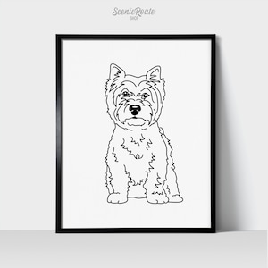 Westie line art