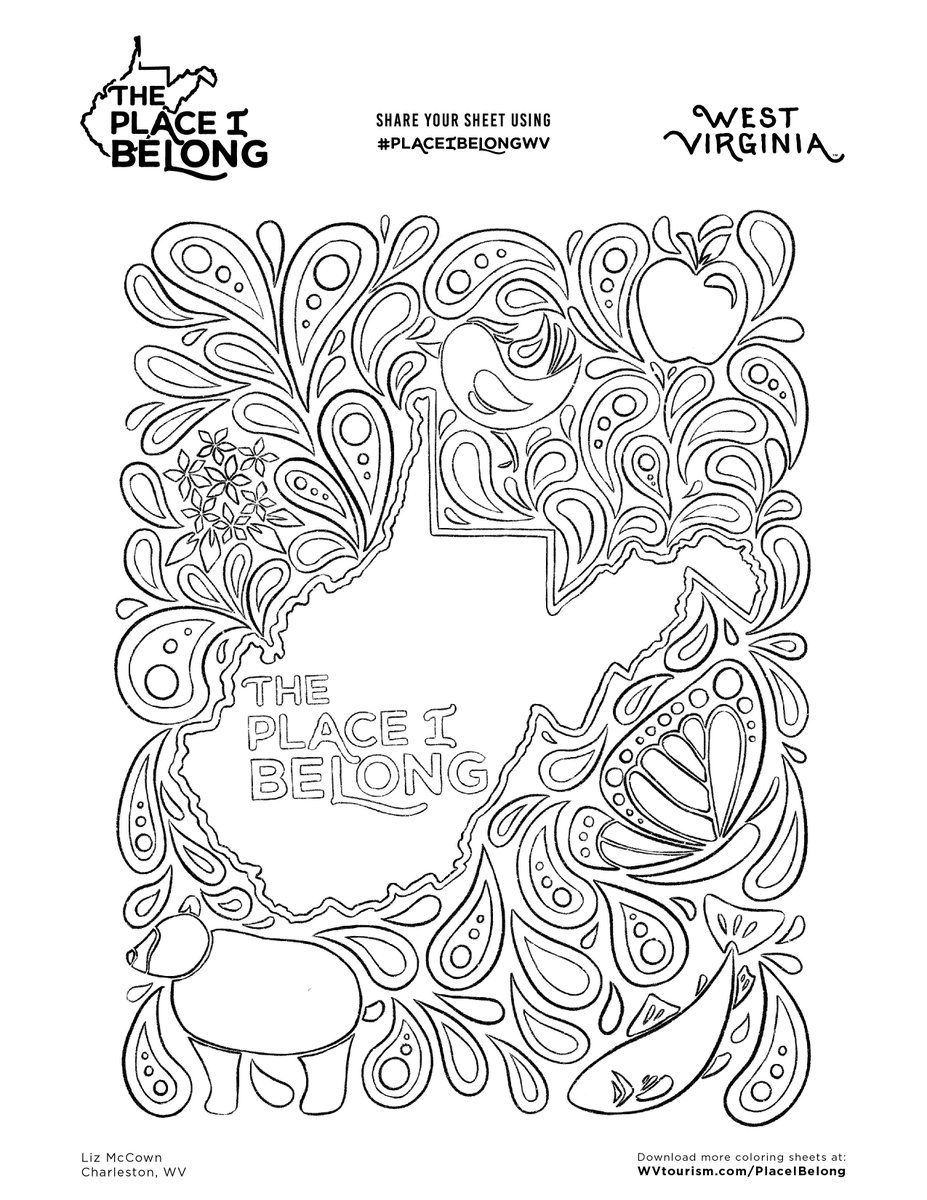 West virginia tourism on x grab the crayons and join the kiddos for some creative fun â almostheaven style enjoy coloring sheets designed by wv artists and stay tuned for more to