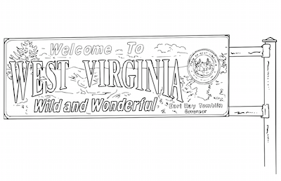 Wele to west virginia highway wele sign coloring