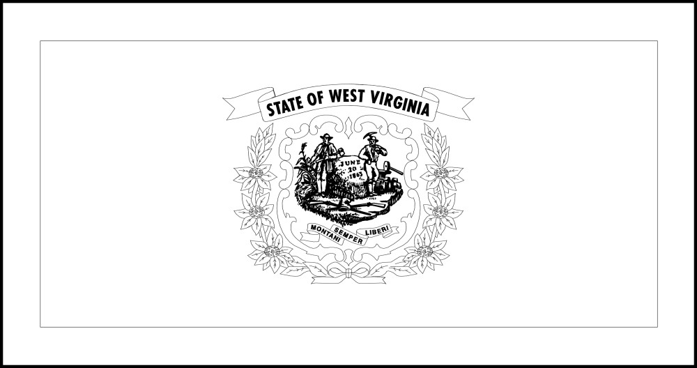 Free printable west virginia state flag color book pages x