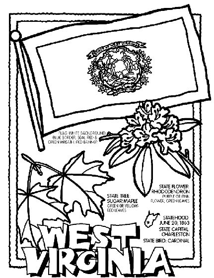 West virginia coloring page flag coloring pages west virginia west virginia history