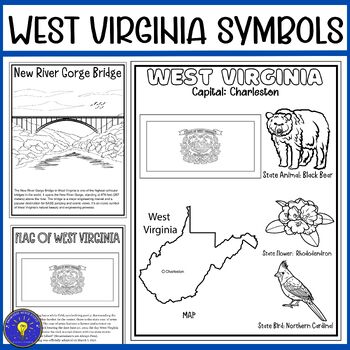 West virginia symbols coloring pages flag