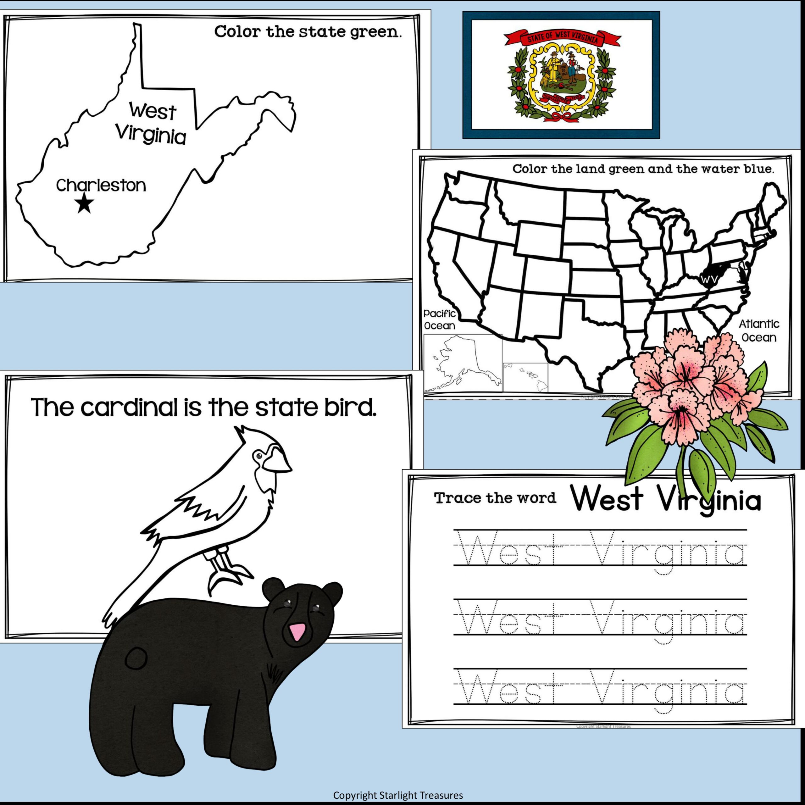 West virginia mini book for early readers