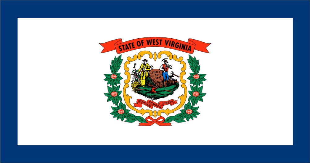 Free printable west virginia state flag color book pages x