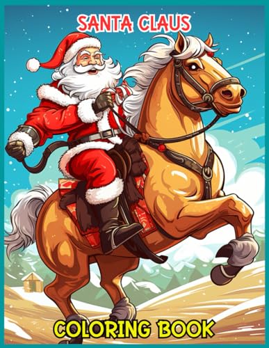 Christmas santa coloring book for adults western yuletide adventures