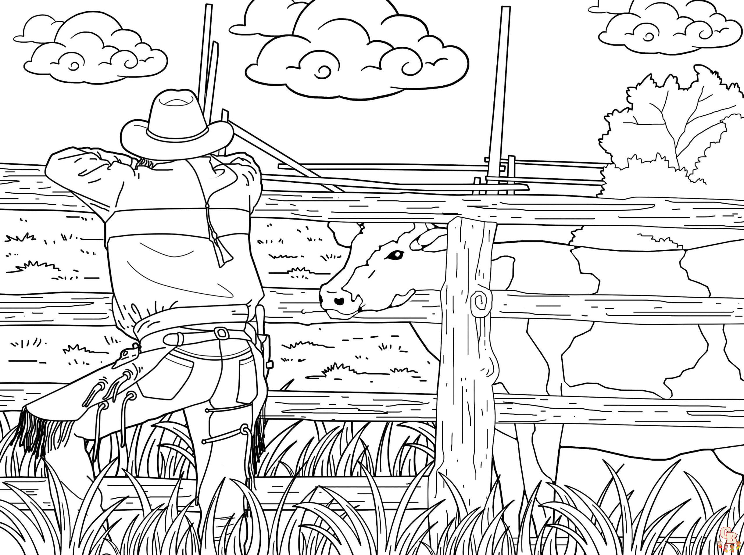 Printable western coloring pages free for kids and adults