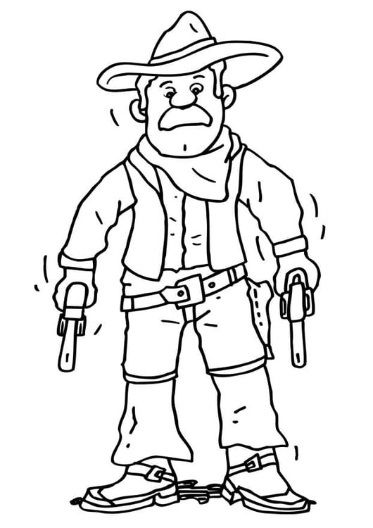 Coloring page cowboy