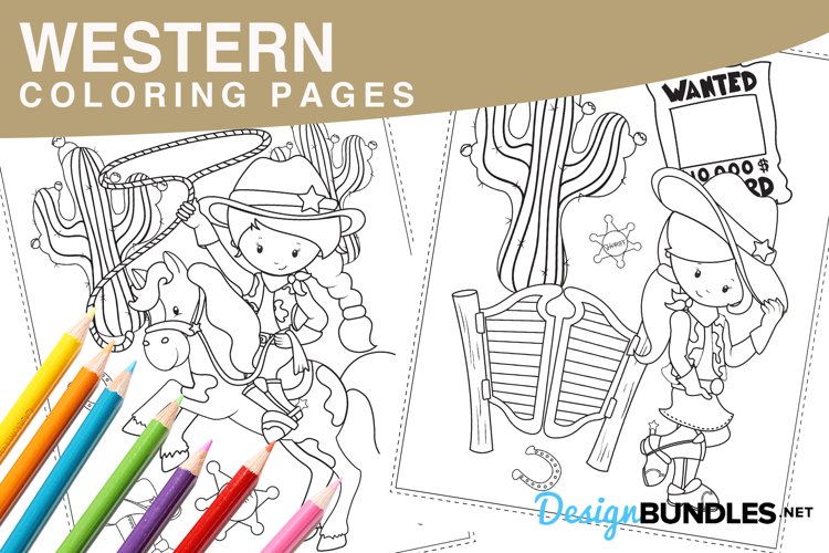 Western coloring pages