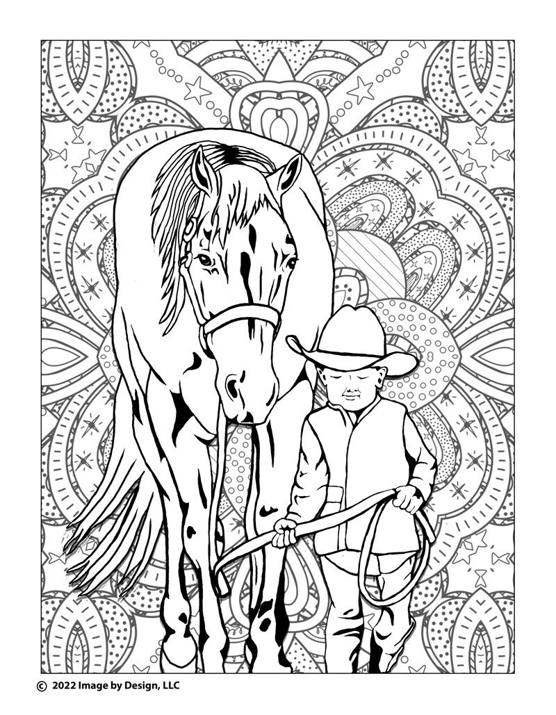 Proud cowboy coloring page â tracy mattox authorartist graphic designer