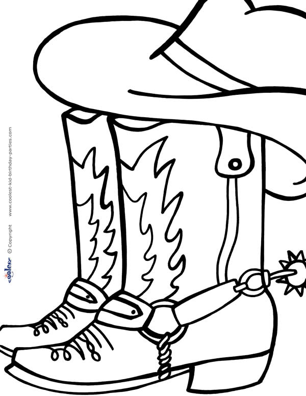 Printable wild west coloring page