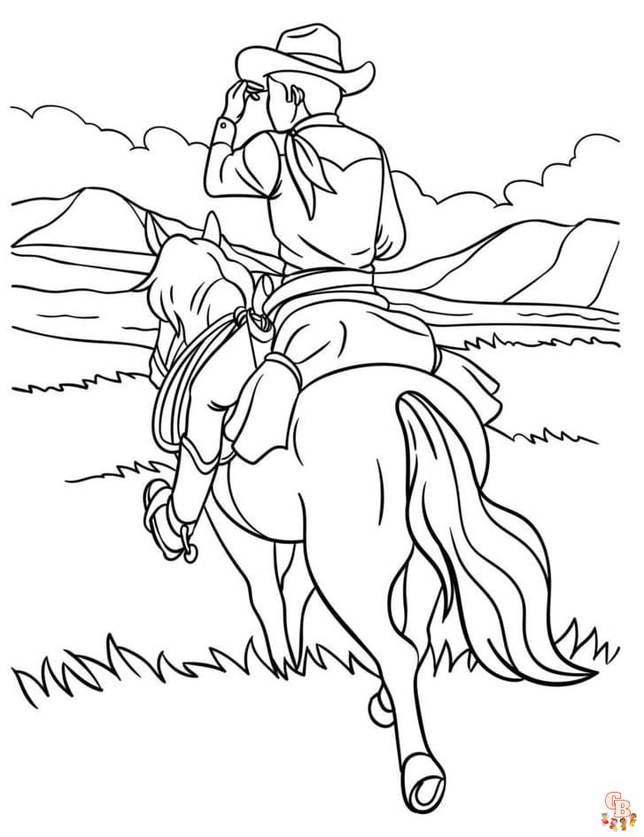 Printable western coloring pages free for kids and adults