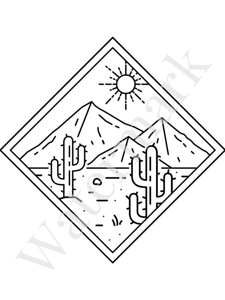 Desert coloring pages coloring pages landscape western coloring pages cowboy coloring page adult coloring pages