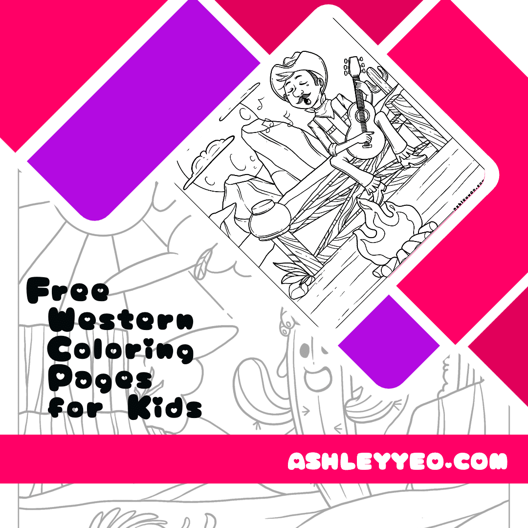 Free western coloring pages for kids