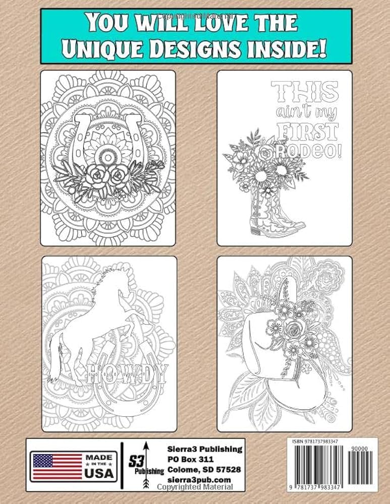 Western vibes adult coloring book publishing sierra books