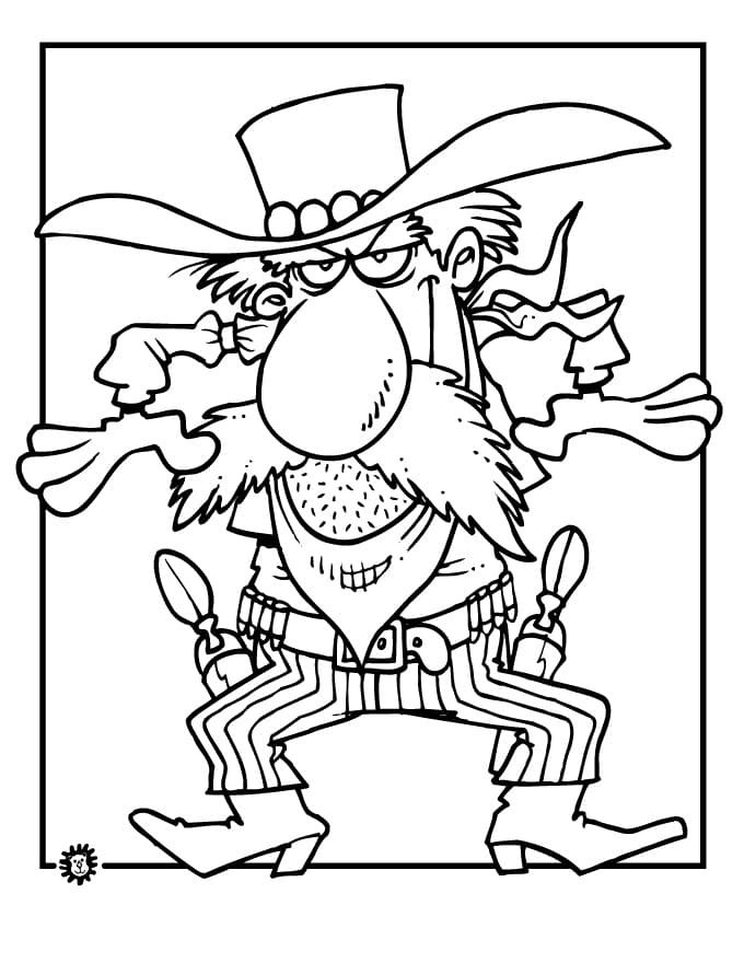 Cowboy coloring pages