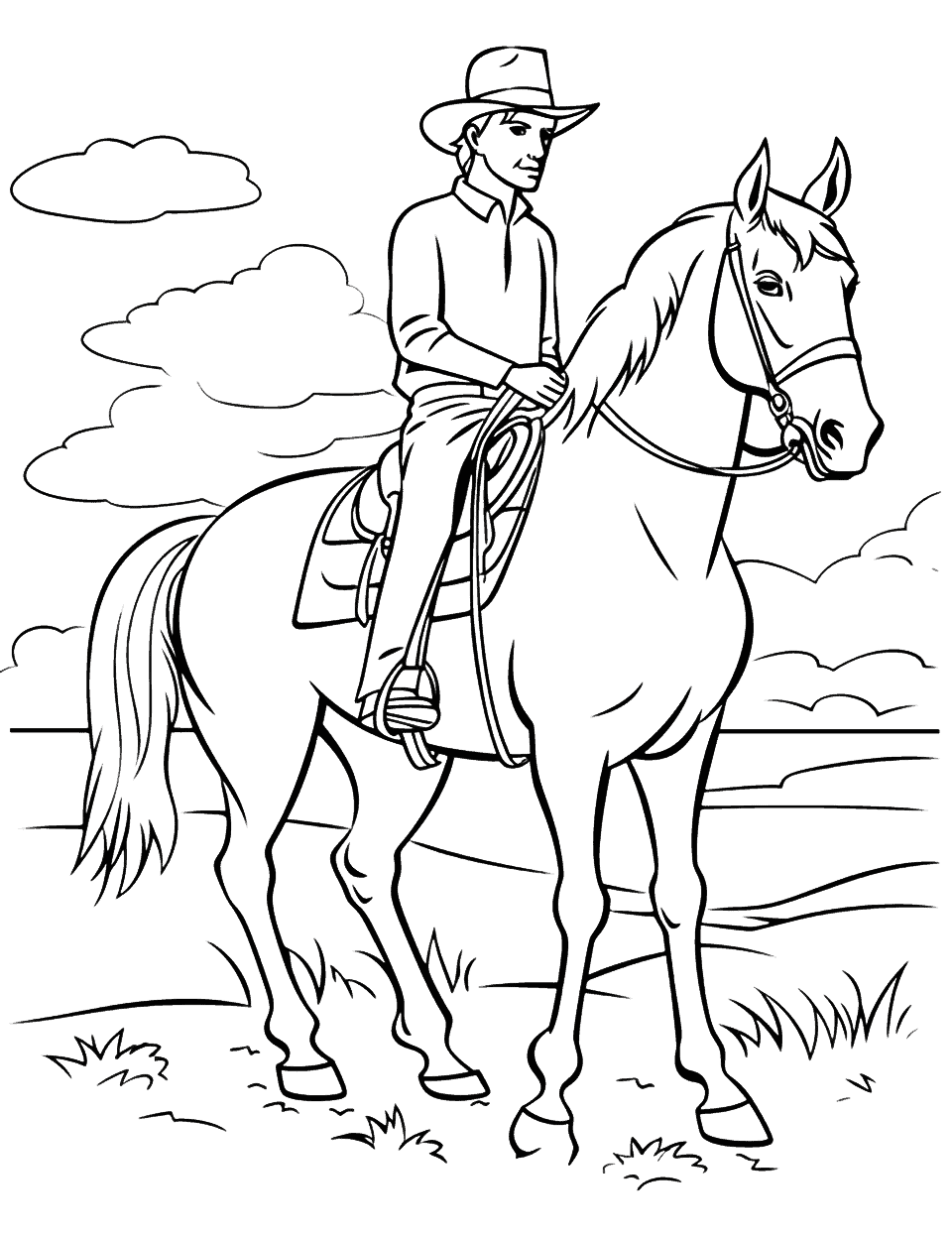 Horse coloring pages free printable sheets