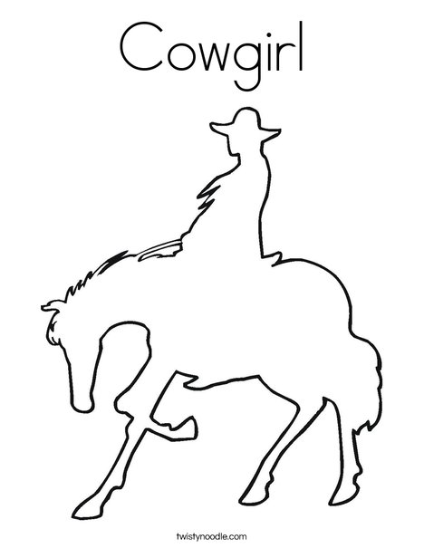 Cowgirl coloring page