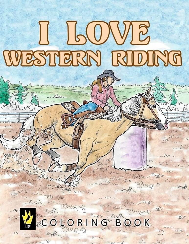 I love western riding coloring book equestrian coloring books by ellen sallas maze ellen c maze ellen c books