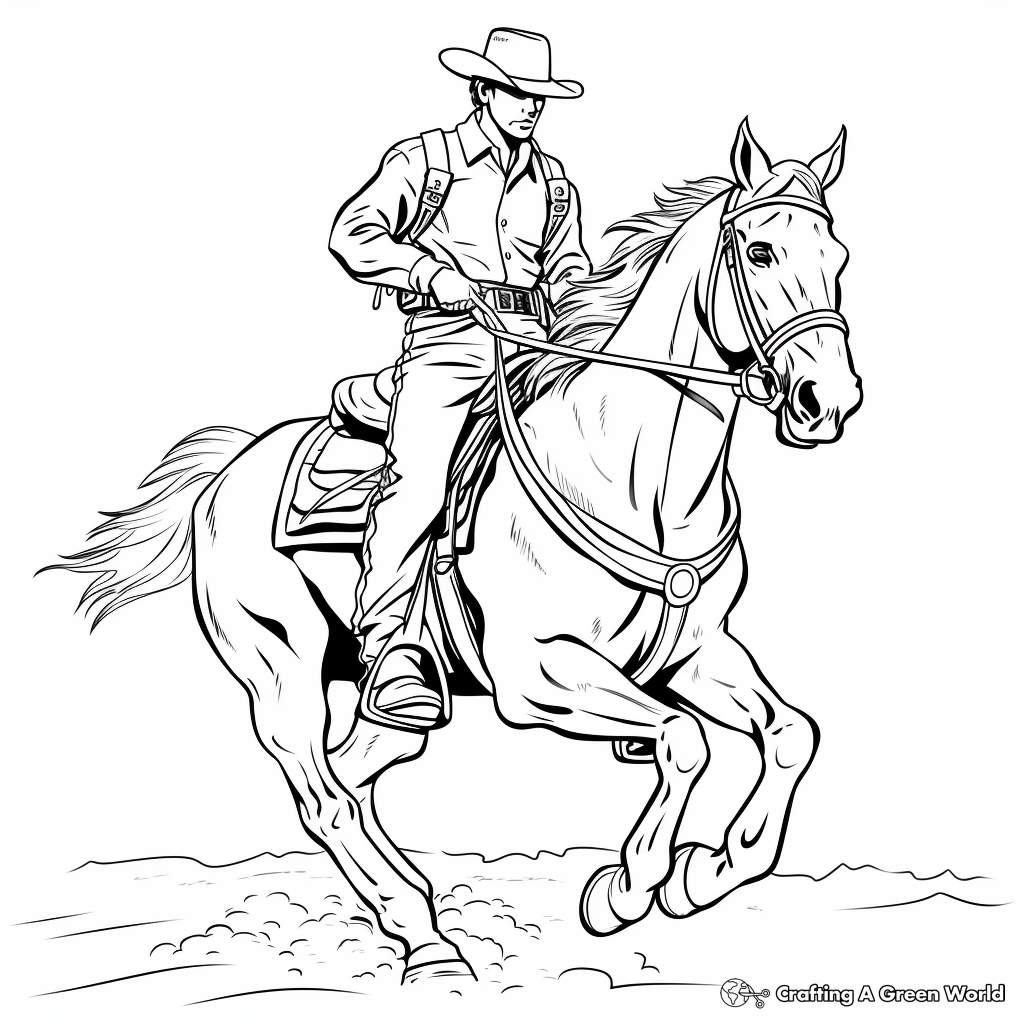 Western horse coloring pages