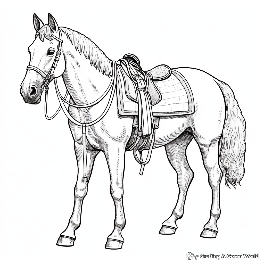 Western horse coloring pages