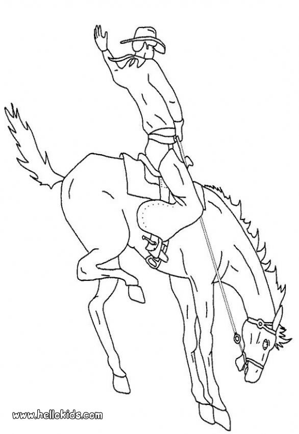 Horse rodeo coloring pages