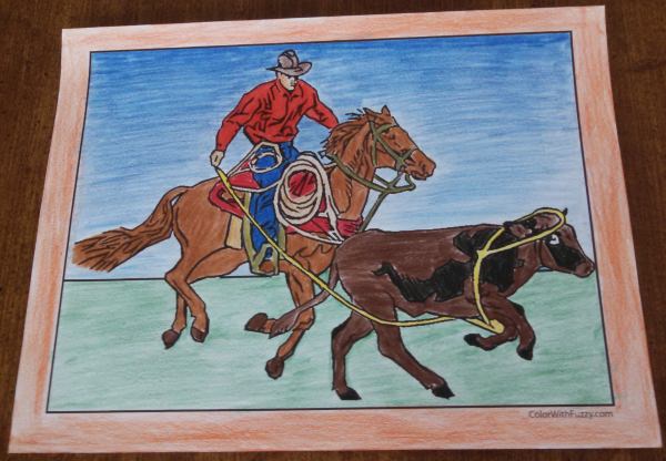 Horse coloring page riding showing galloping