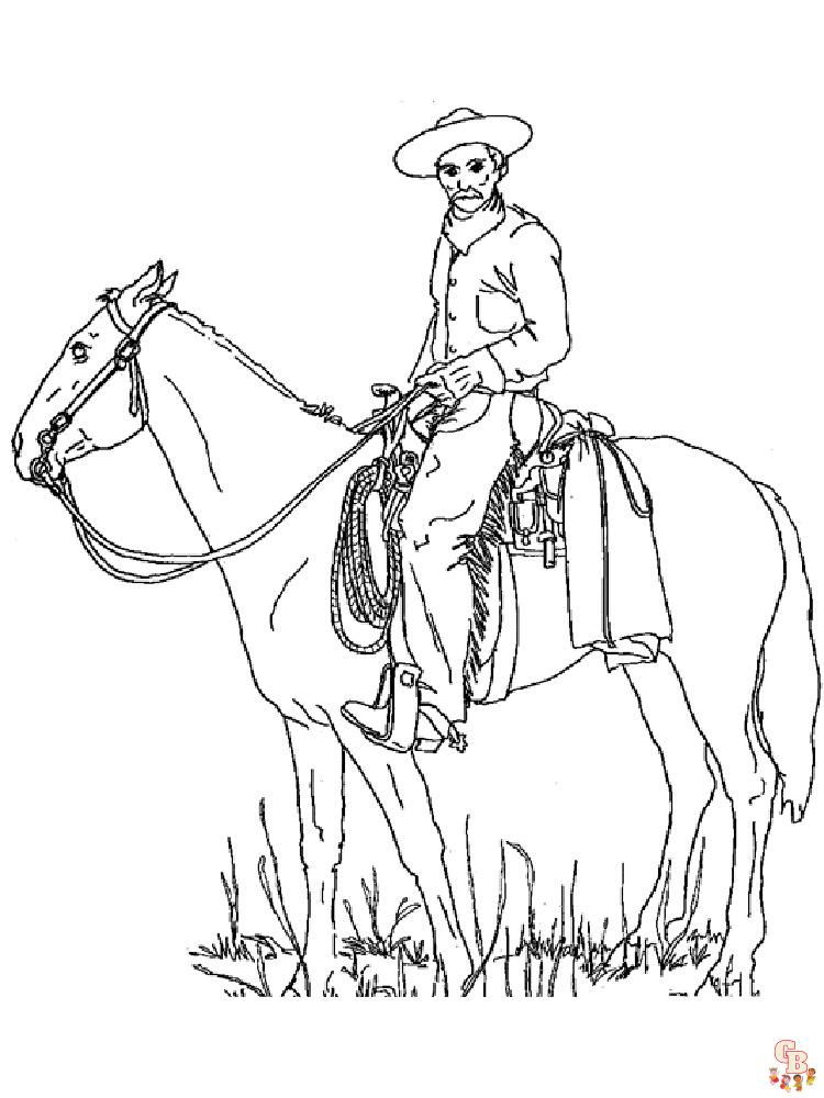 Explore the wild west with free printable cowboy coloring pages