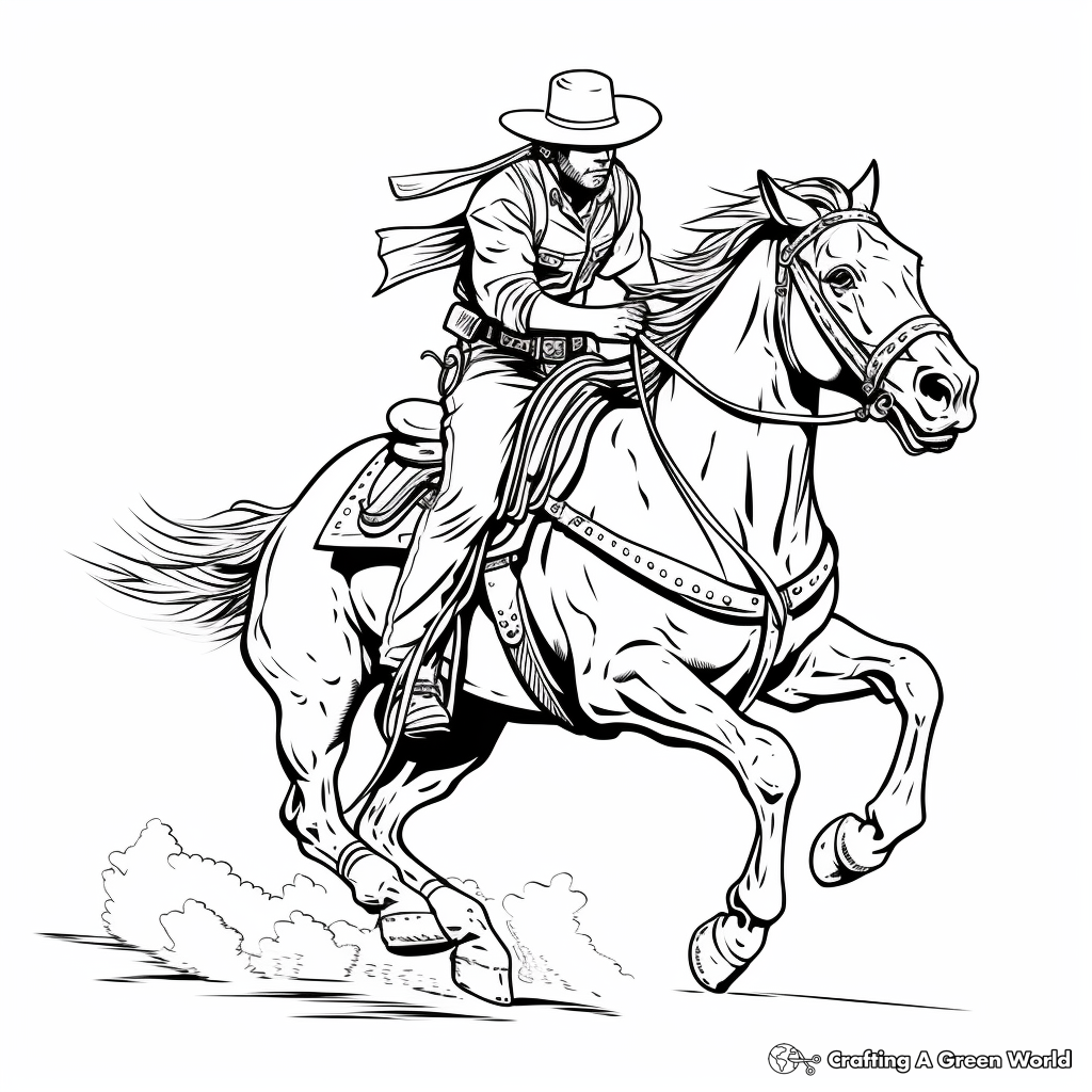 Western horse coloring pages