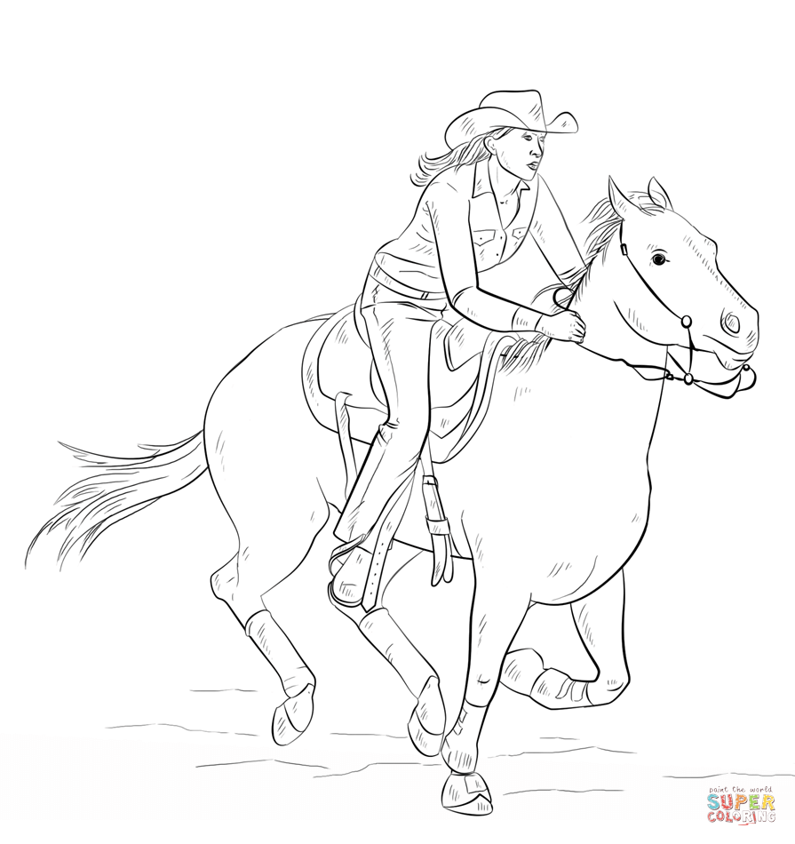Cowgirl coloring page free printable coloring pages