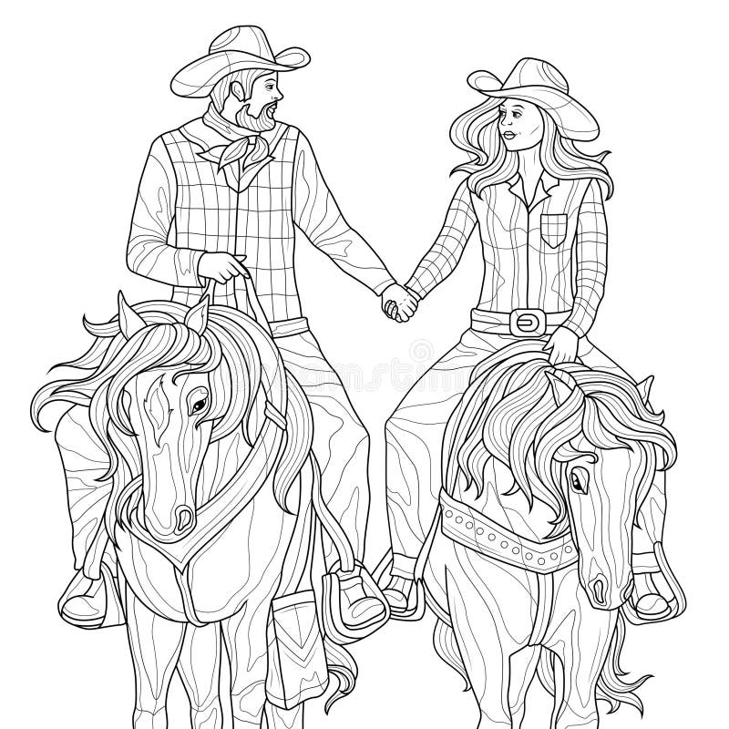 Western horse coloring page stock illustrations â western horse coloring page stock illustrations vectors clipart