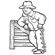 Top free printabe cowboy coloring pages online