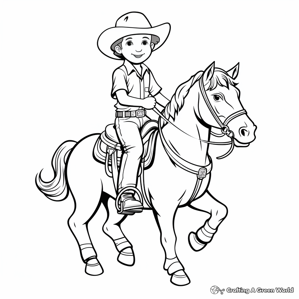 Western horse coloring pages