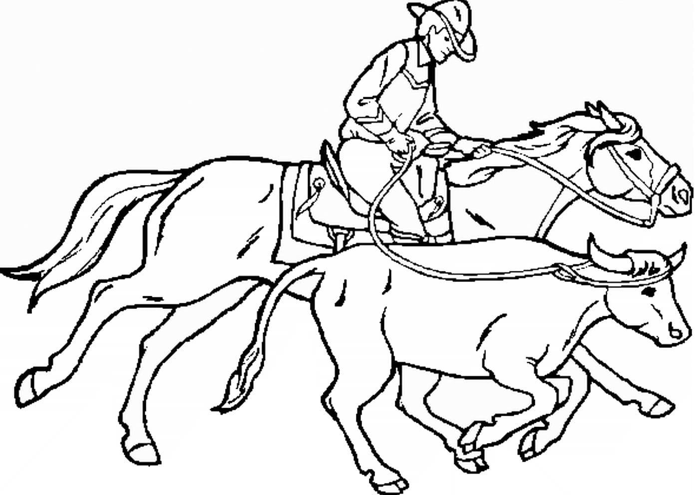 Cowboy coloring pages