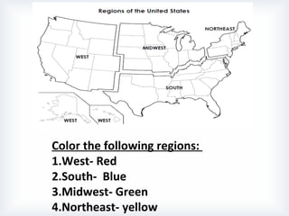 Geography of the us regions ppt