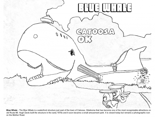 Catoosa oklahoma blue whale coloring page download