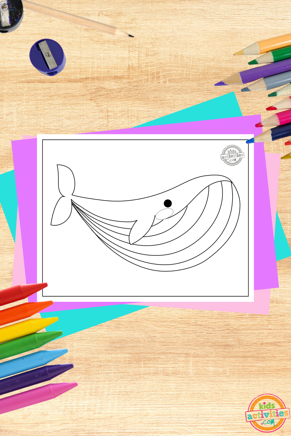 Free printable blue whale coloring page kids activities blog