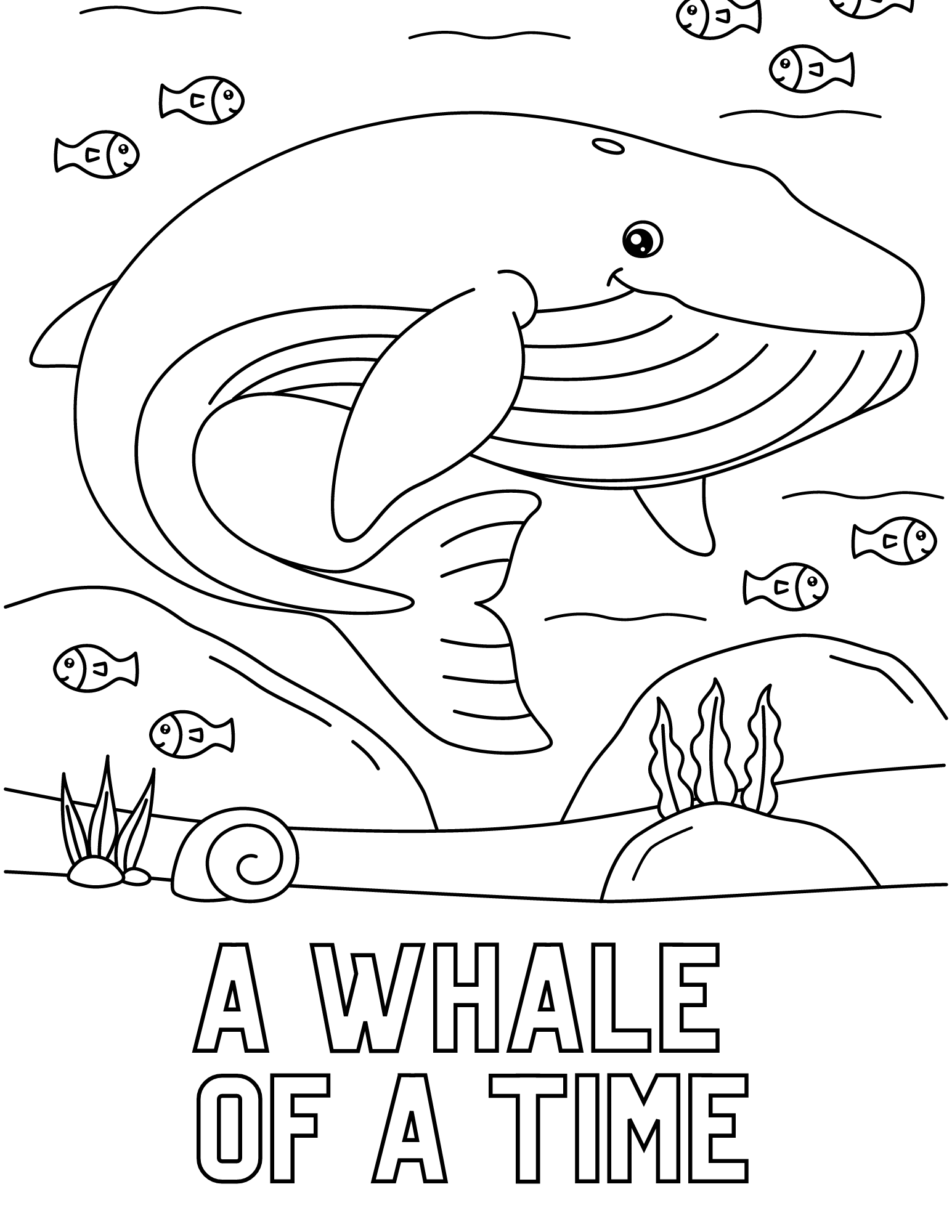 Have a whale of a time with these free whale coloring pages