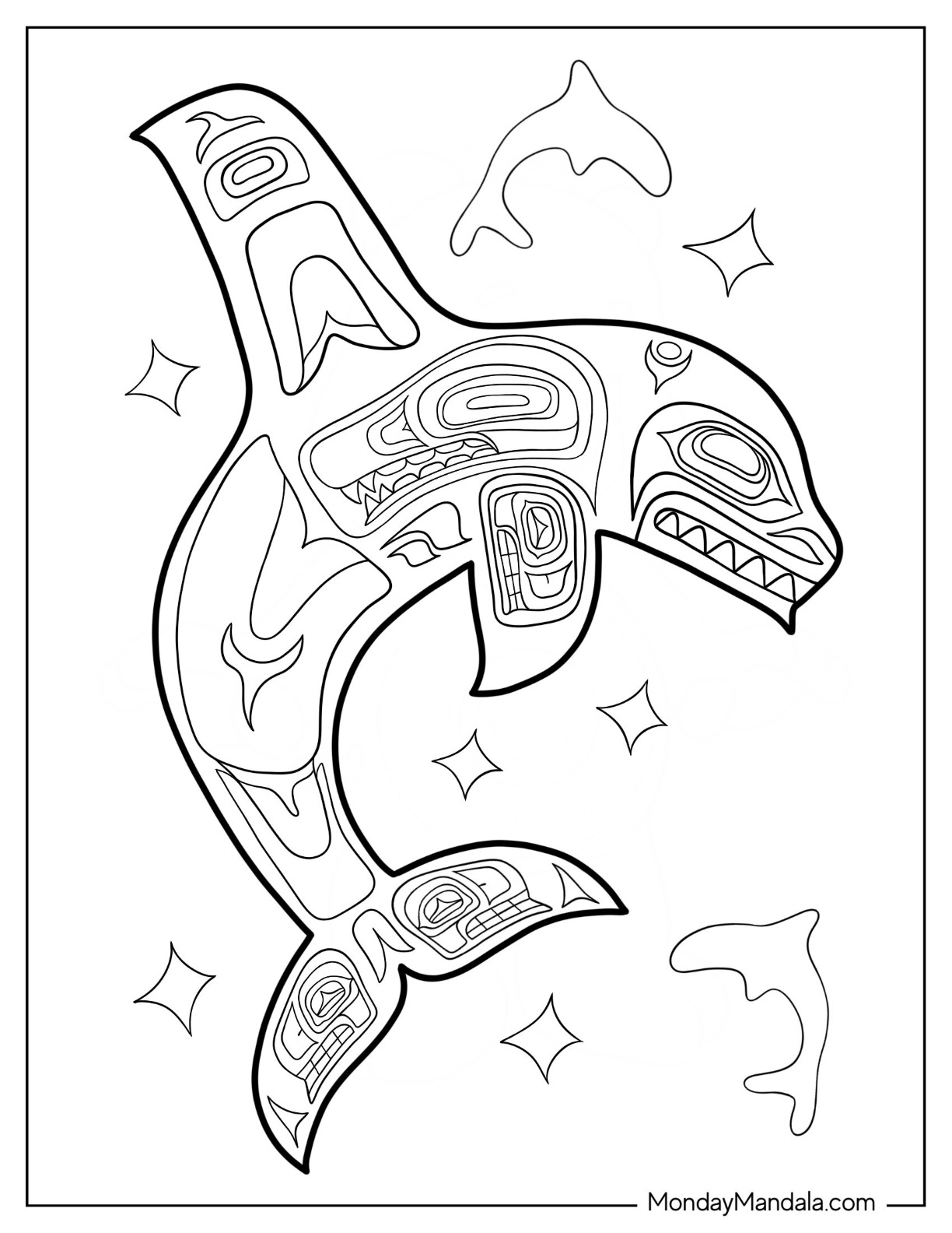 Killer whale coloring pages free pdf printables