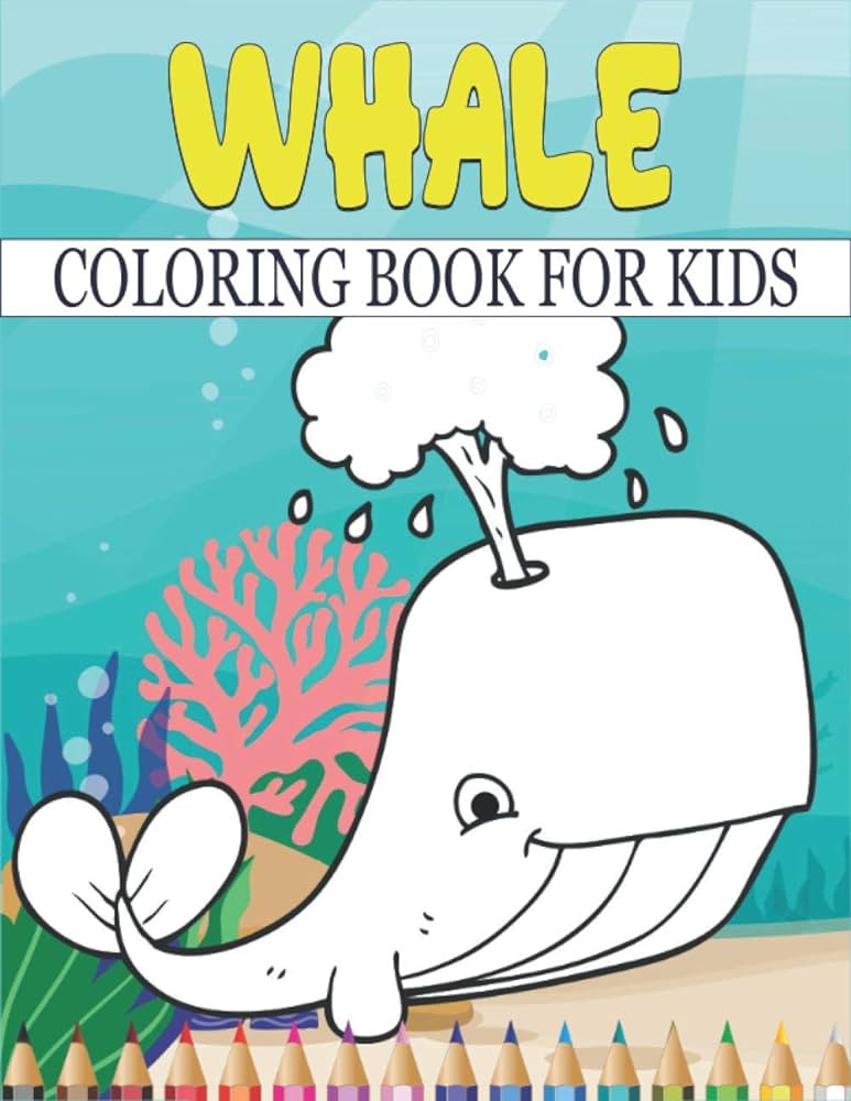 Whale coloring book for kids best whale coloring book kids publitions rr books
