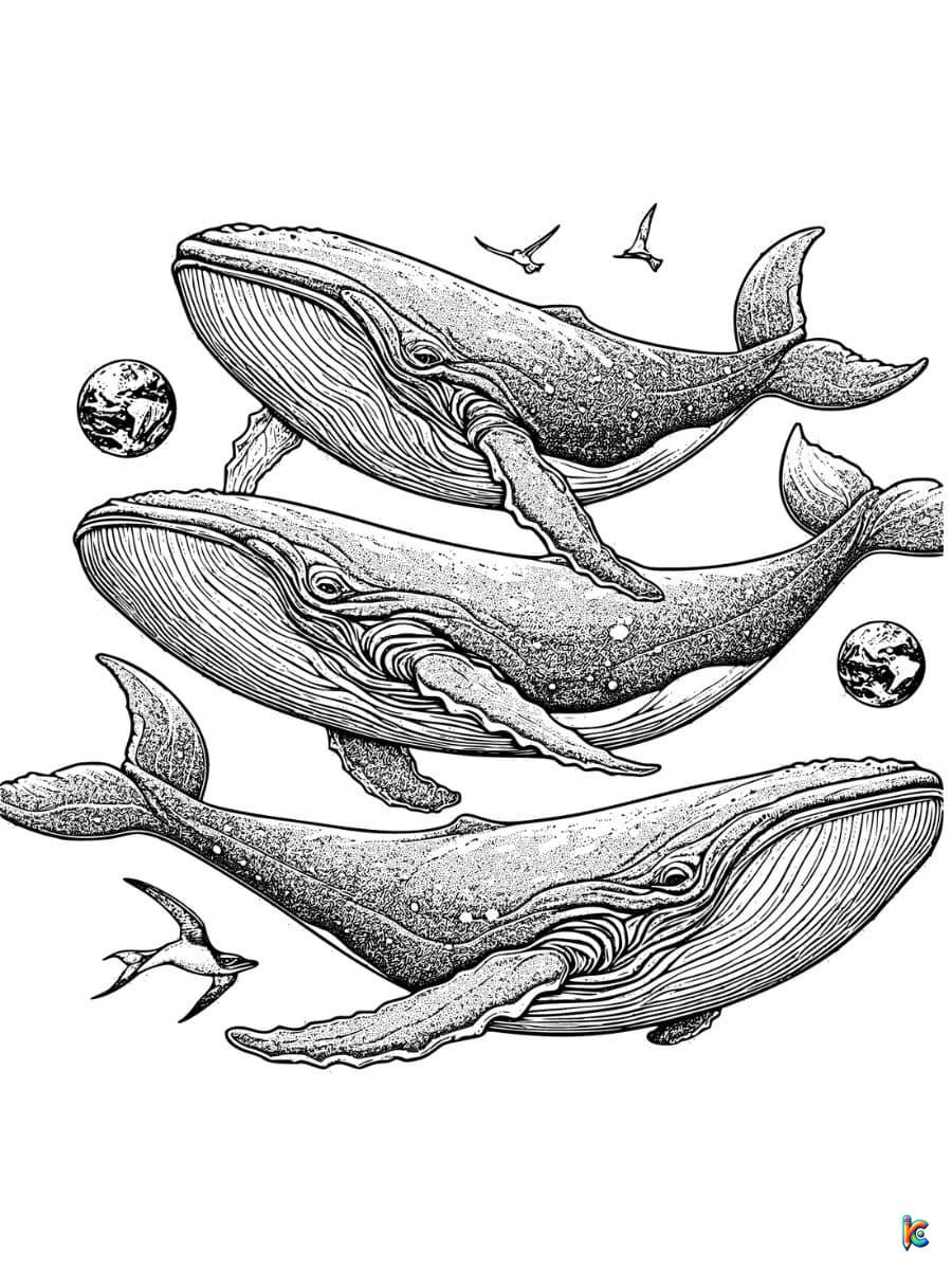 Whale coloring pages â