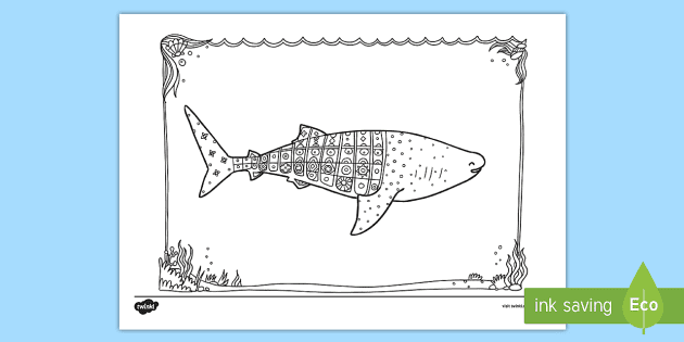 Whale shark mindfulness louring page teacher made