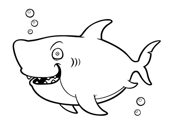 Whale shark coloring page