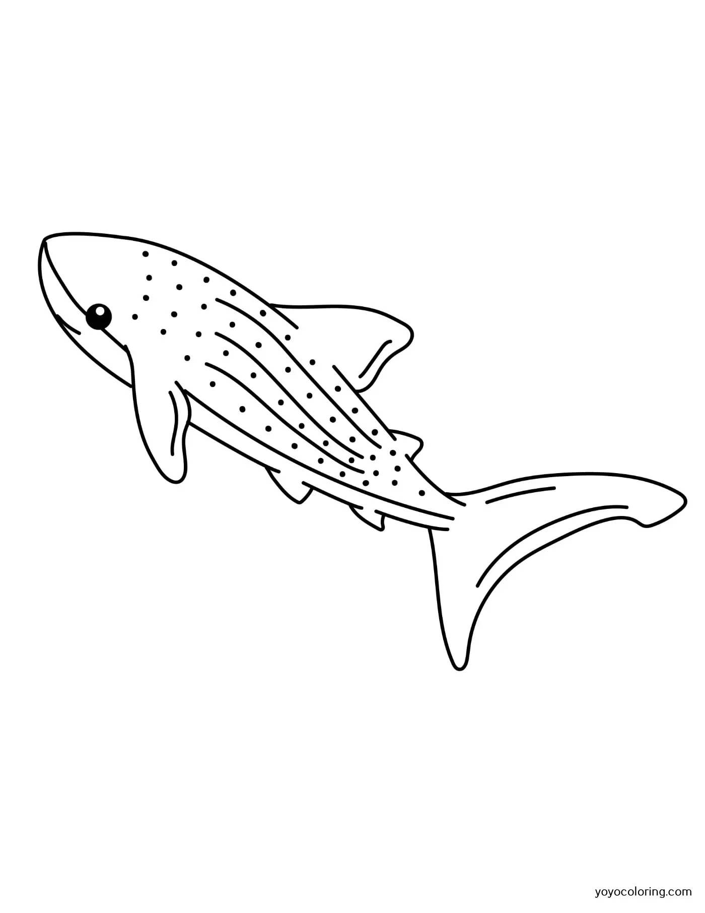 Whale shark coloring pages á printable painting template