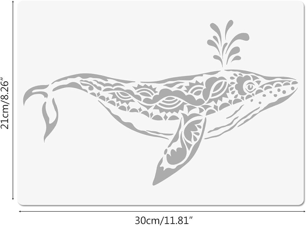 Whale flamingo horse eagle elk animals stencils for painting pcs a romatic animals plastic template for art craft diy decorative wall wood home decor textile painting x buy