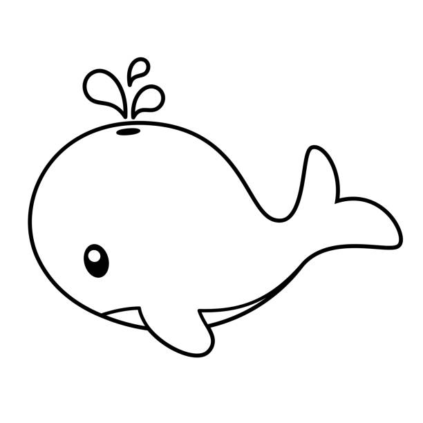Whale stencil stock illustrations royalty