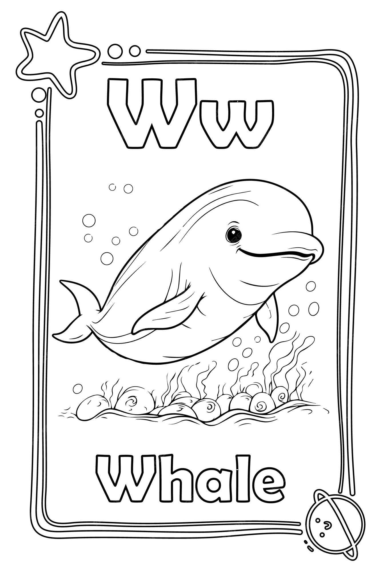 Premium vector animal alphabet coloring book for preschool kids colorless versions on a paper ready for print