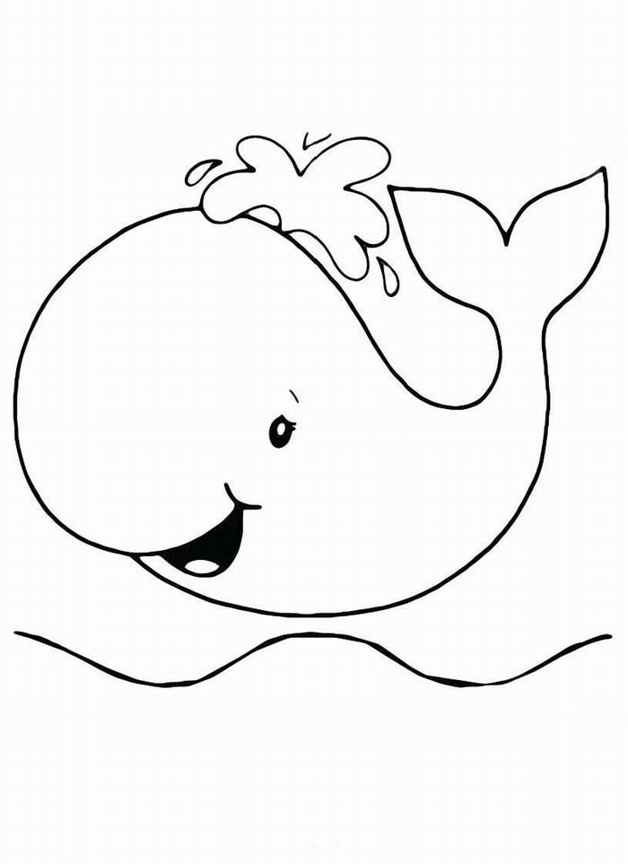 Whale coloring pages for preschool