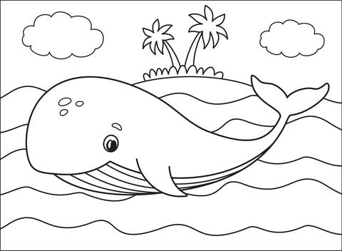 Whale coloring page free printable coloring pages