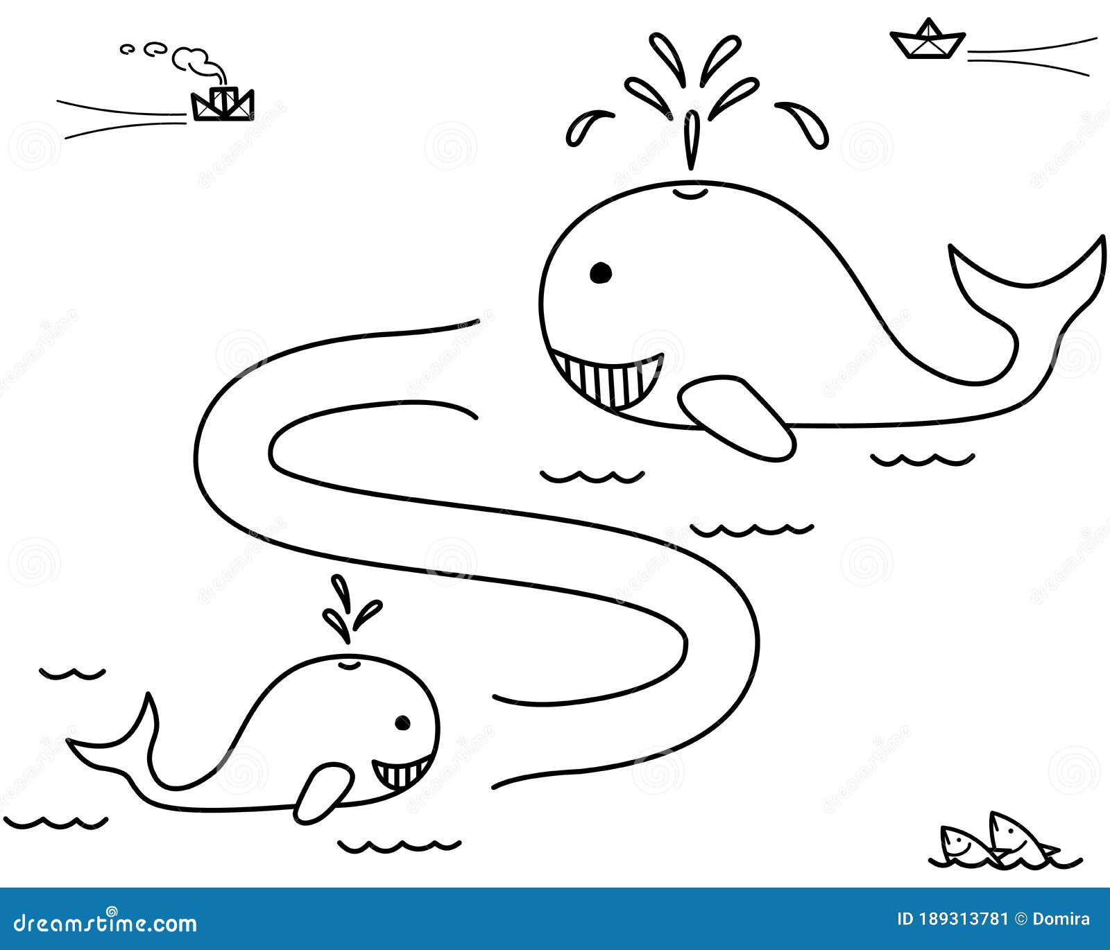 Black coloring pages with maze cartoon whale and ball kids education art game template design with sea animal vector stock vector